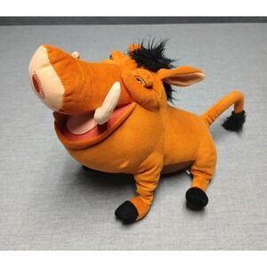 Disney Lion King Pumba Plush – Soft Brown Orange Stuffed Warthog Toy 10 Inch